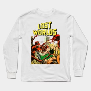 Invasion Giant Ants City Lost Worlds Girl Yellow Retro Comic Vintage Cartoon Long Sleeve T-Shirt